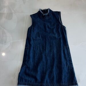 GAP Blue Denim Top with Frayed Edges